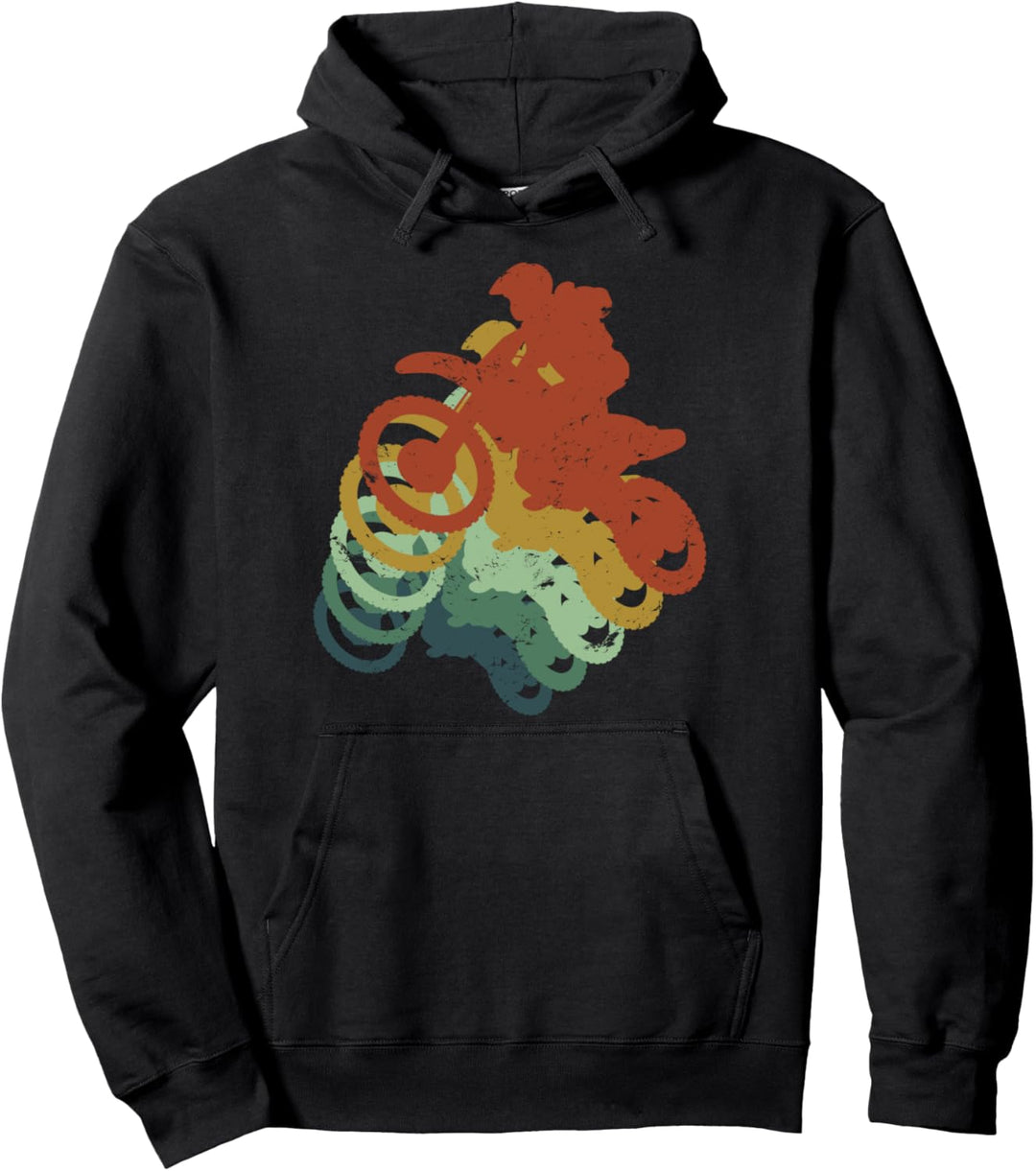 Motocross, Dirt Bike, Herren, Damen, Kinder, Vintage-Biker Pullover Hoodie