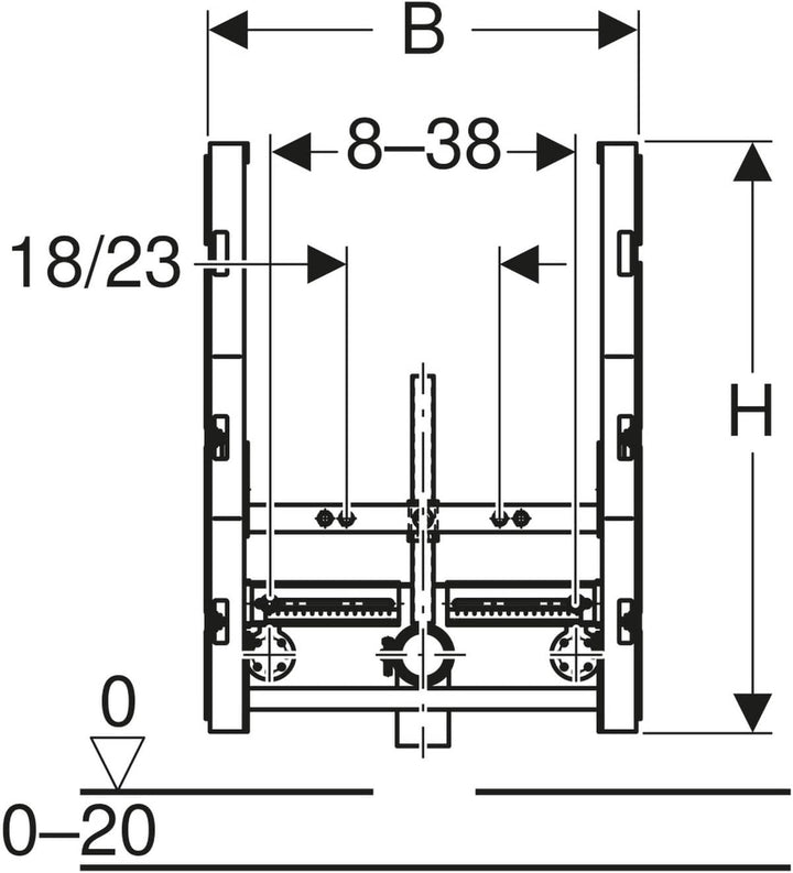 Geberit 461530001 GIS Montageelement für Wand-Bidet und ELB