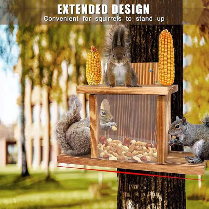 Eichhörnchen Feeder Box, Eichhörnchen Futter Futterhaus Streifenhörnchen Futterspender Gartenbox Gar