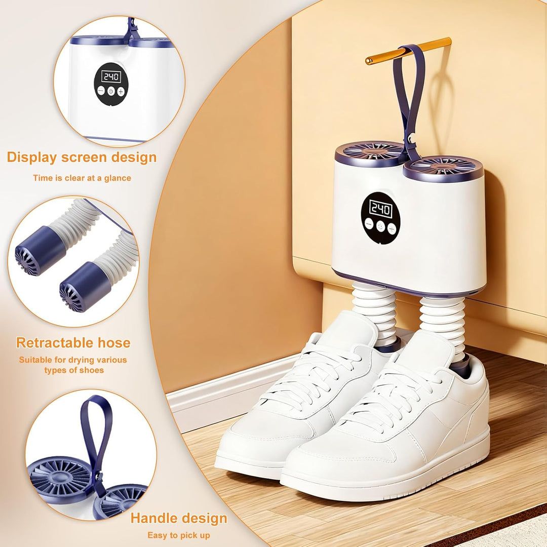 Elektrischer Schuhtrockner mit Timer (240 Min) – 60°C Konstantwärme &amp; Feuchtigkeitsentfernung – Flex