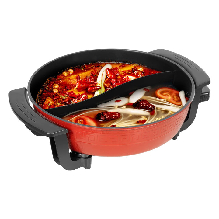 6L Hot Pot Elektrisch Hotpot Topf 220V 1360W Multikocher Elektrischer Kochtopf Antihaft für 3-4 Pers