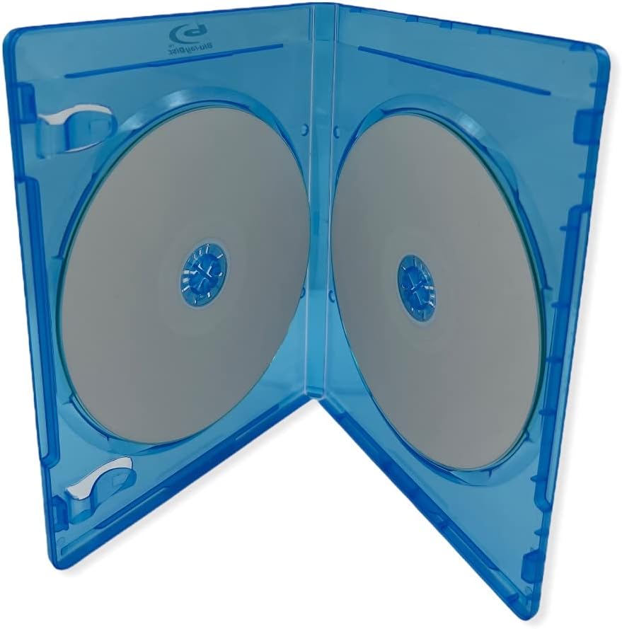 5 x Blu-ray 11-mm-Doppel-Disc-Aufbewahrungsboxen mit Logo von Dragon Trading®