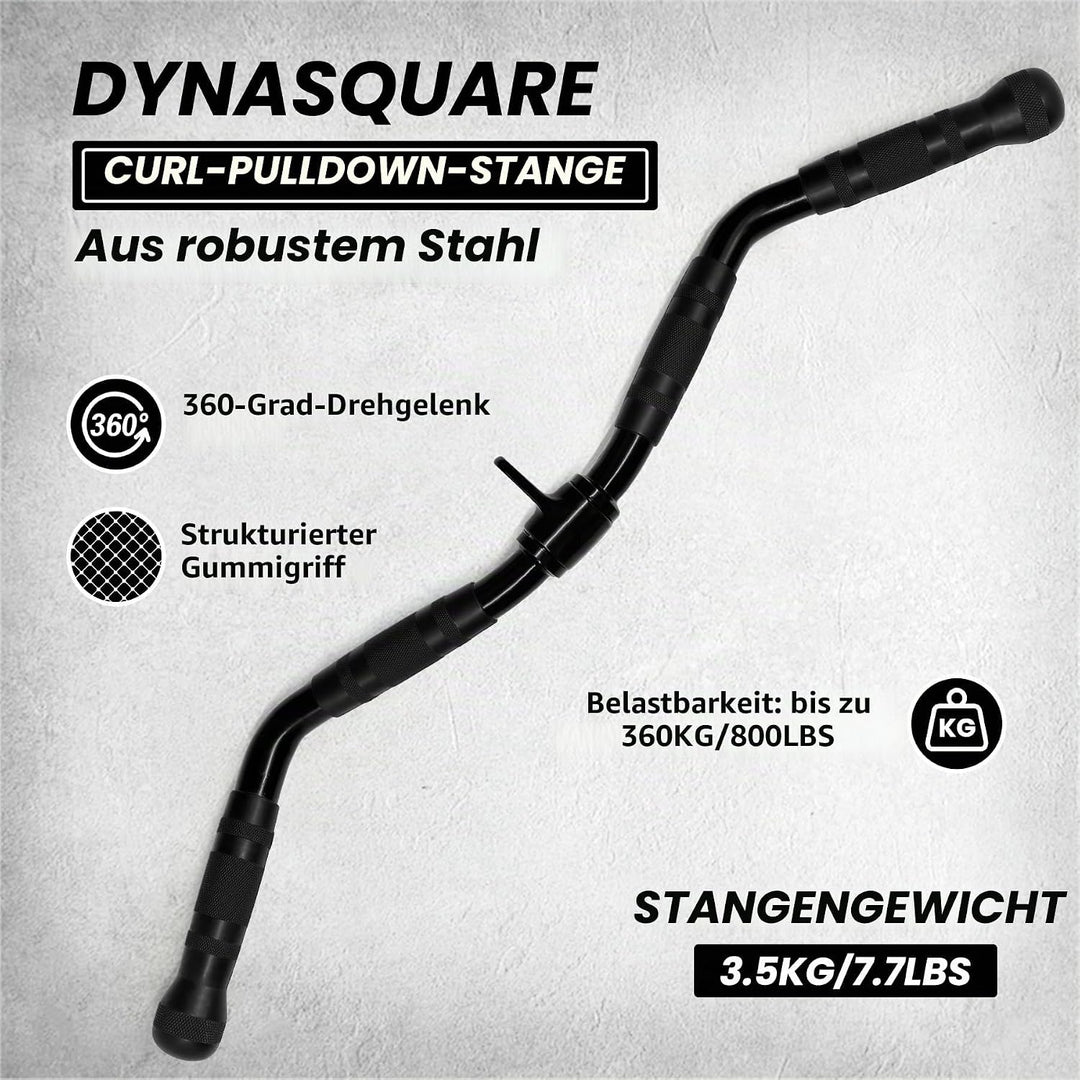 Lat-Pulldown-Aufsätze Combo, Kabelmaschinenzubehör mit Curl-Pulldown-Stange, passend für die meisten