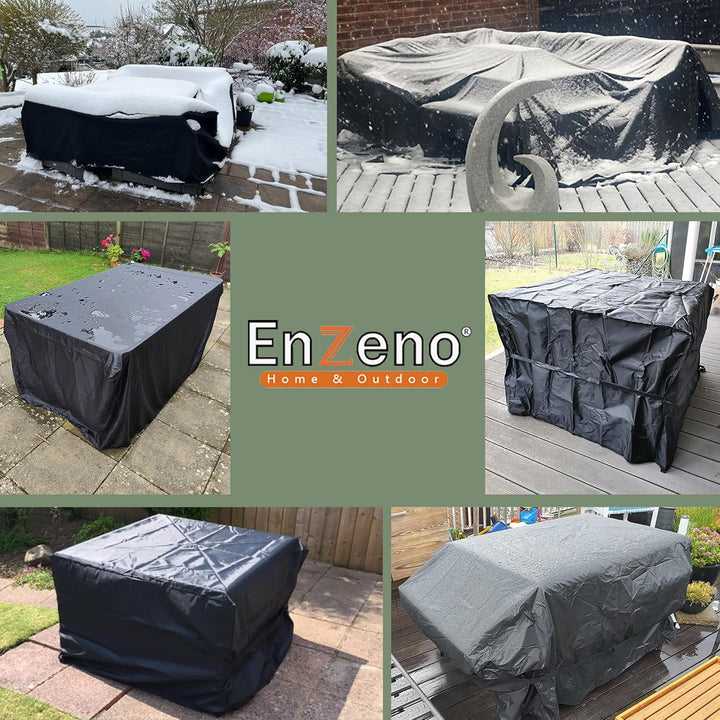 Enzeno Gross Gartenmöbel Abdeckung Wasserdicht mit Belüftungsöffnungen 300x250x100cm, Abdeckplane Sc