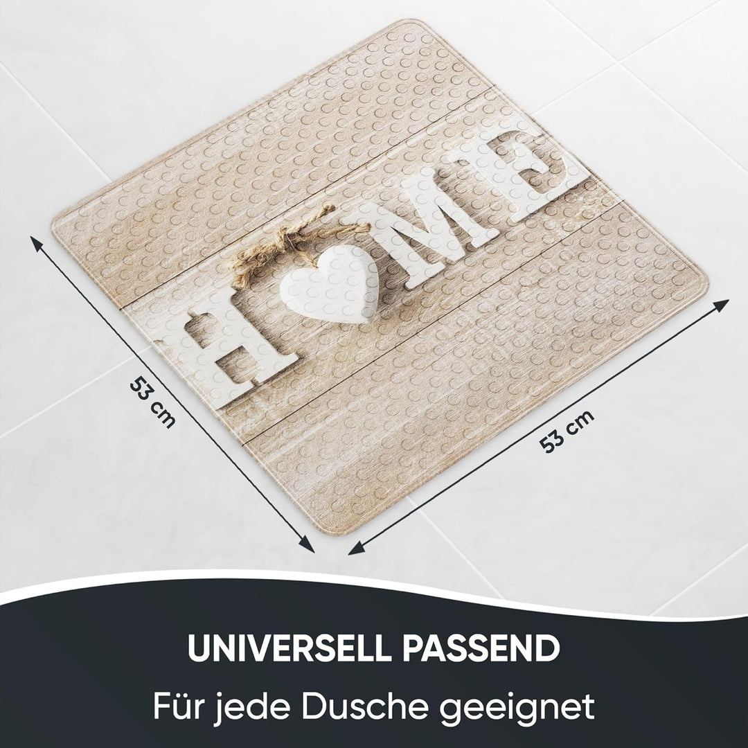 Sanilo Badematte 53 x 53 cm, rutschfeste Duschmatte für Dusche und Badewanne, Antirutschmatte maschi