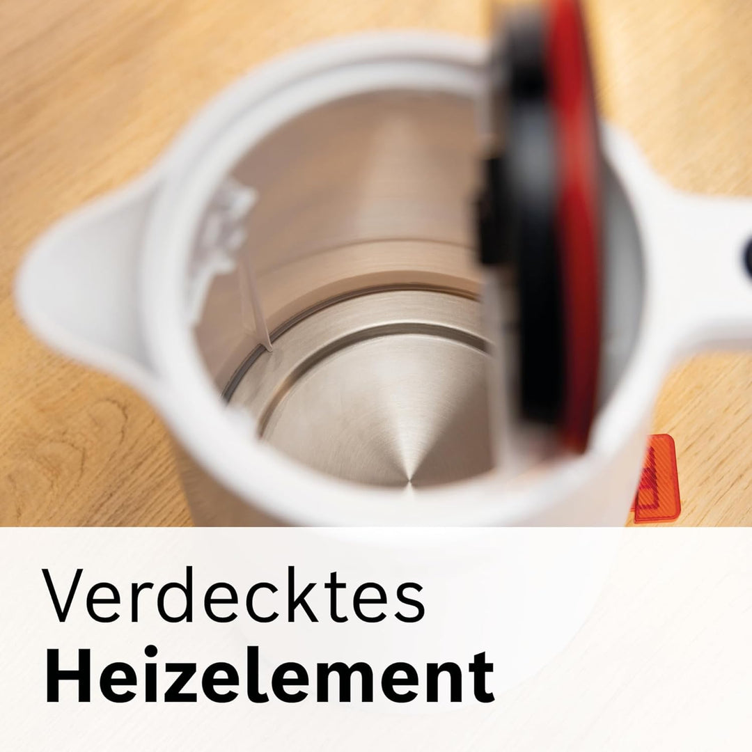 Bosch kabelloser Wasserkocher MyMoment TWK2M161, Abschaltautomatik, Überhitzungsschutz, Tassenanzeig