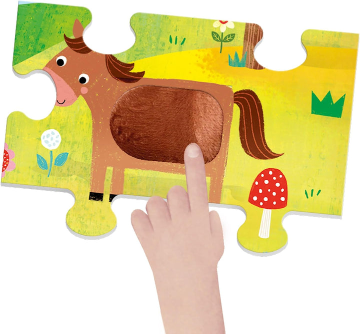 Headu 8.05959E+12 Italy Taktile Puzzle Montessori, Mehrfarbig Tactile Puzzle Montessori Farm, Tactil