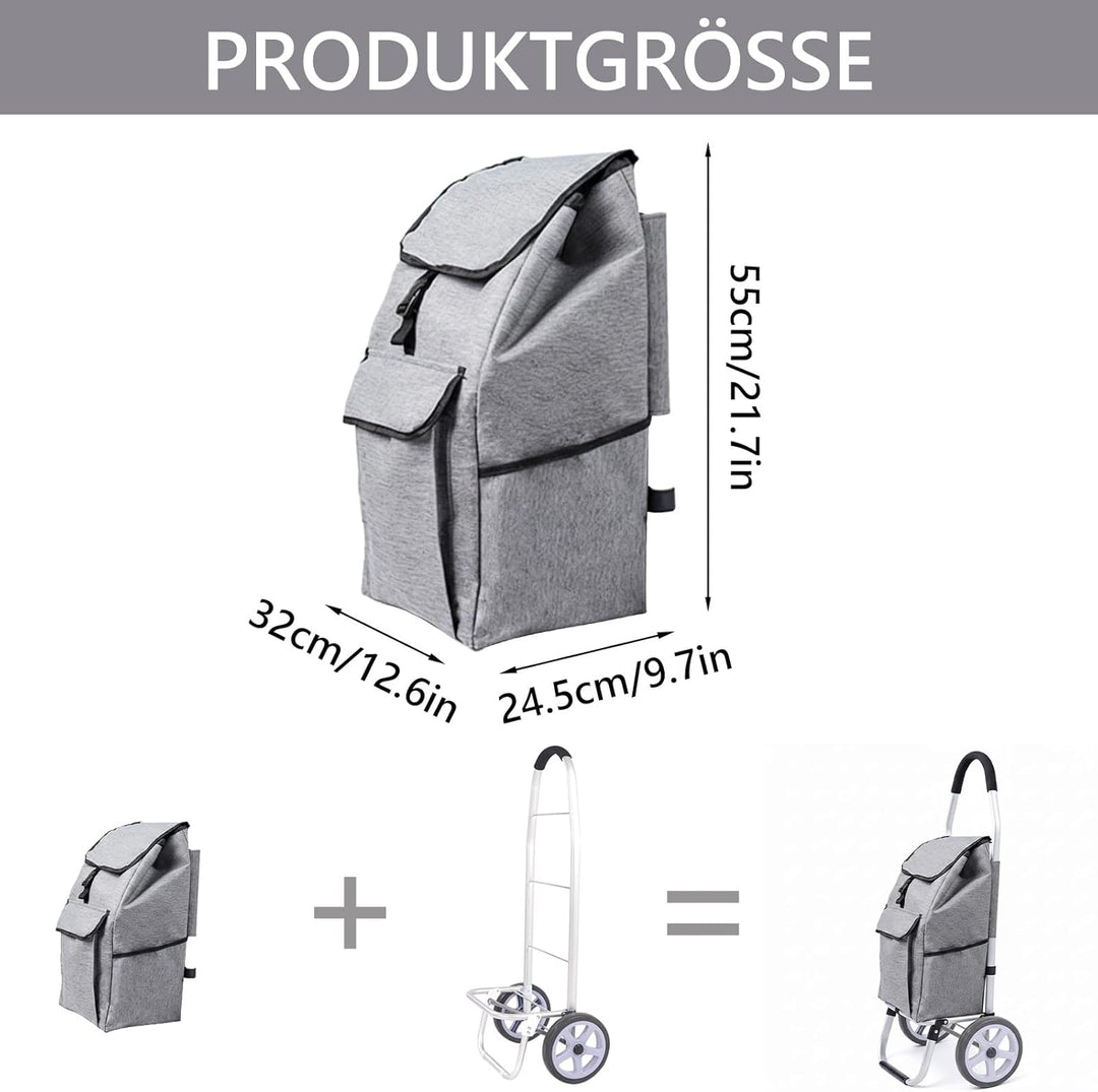 Faltbare Einkaufstasche Ersatztasche für Einkaufswagen,wasserdichte Oxford-Stoff Trolley Tasche mit