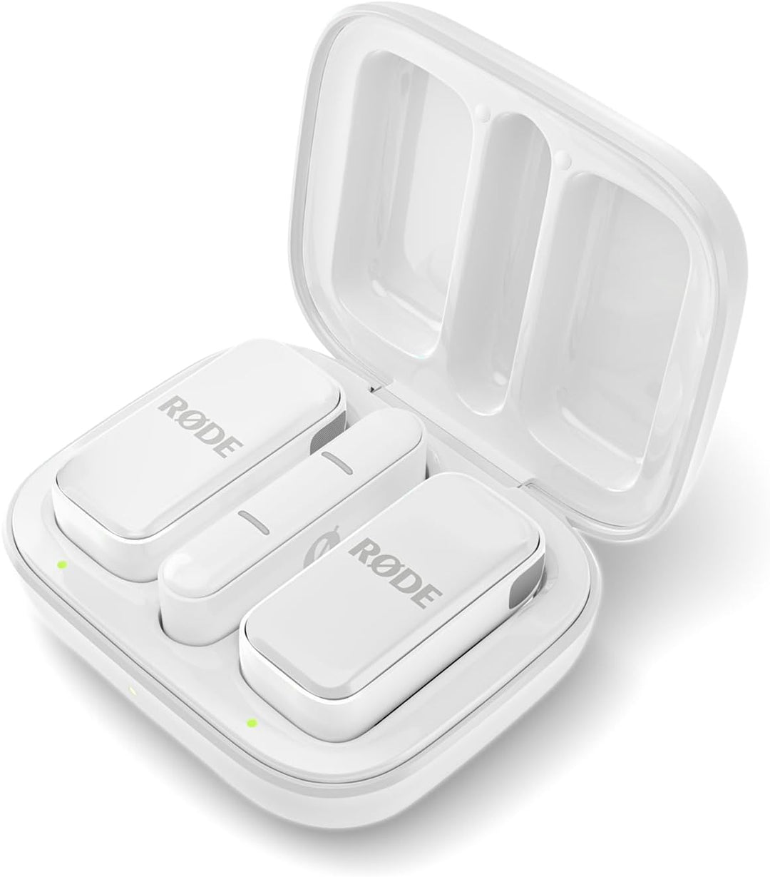 Rode Wireless Micro Drahtloses Mikrofon-System iOS Light-ning Weiss mit keepdrum Soft-Case Tasche Wi
