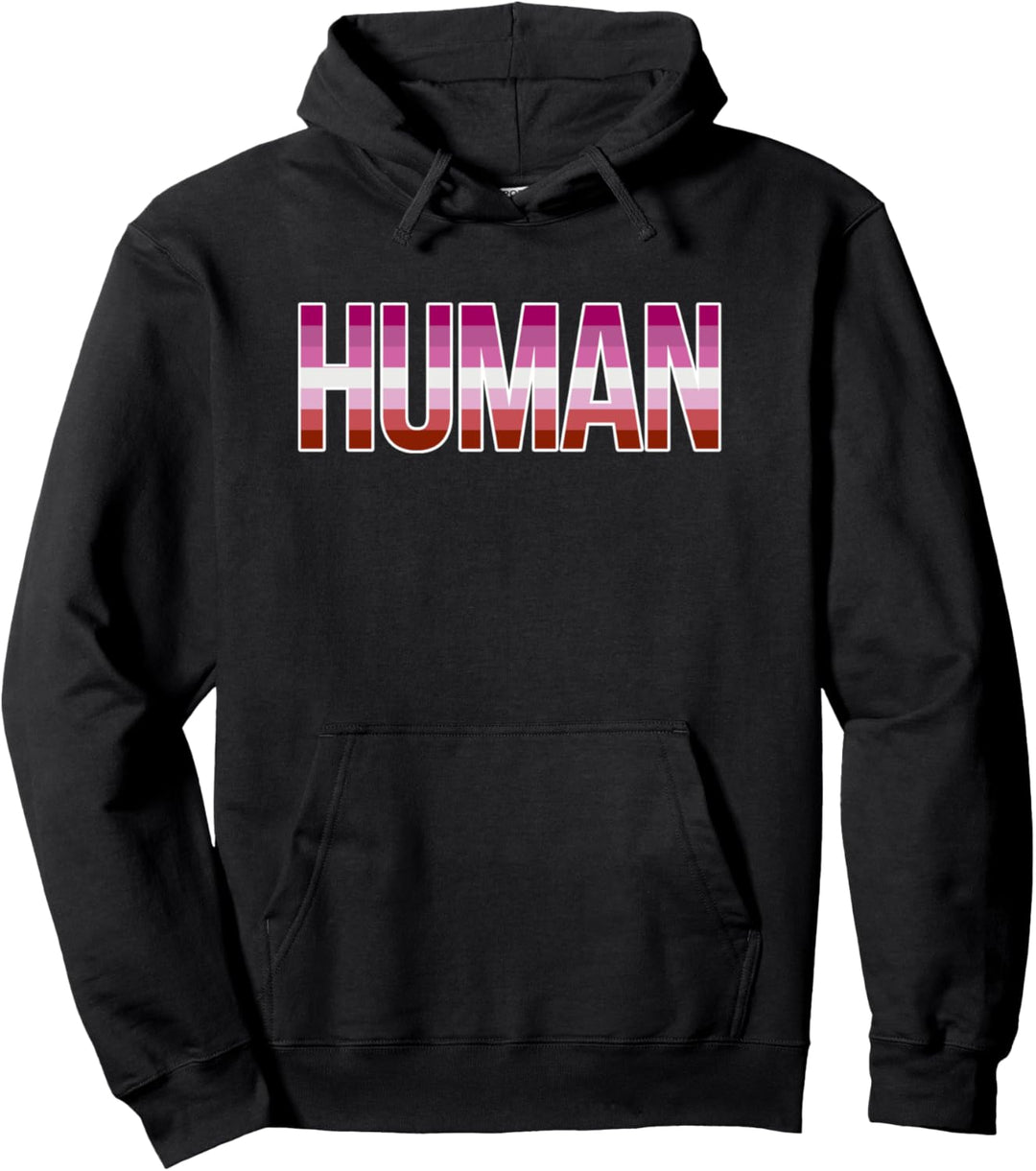 Lesbian Human Cute Trendy LGBTQ Gay Pride Flag Aesthetic Pullover Hoodie