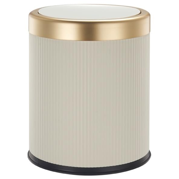 Kitchen Move Abfalleimer aus Kunststoff, 8 l, Weiss und Gold