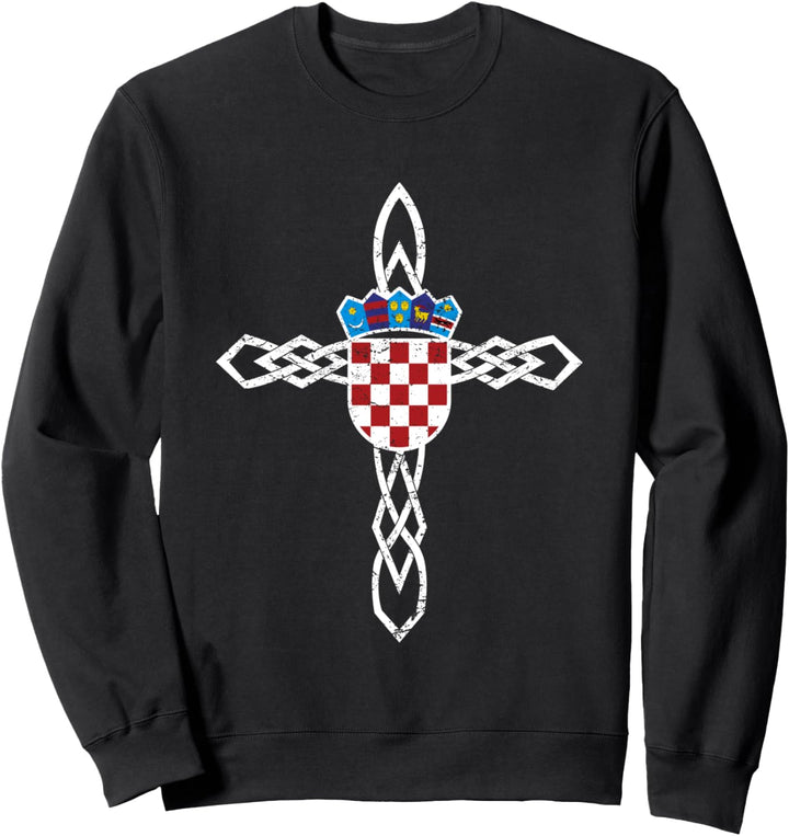 Keltisches Kreuz Kroatische Flagge Sweatshirt