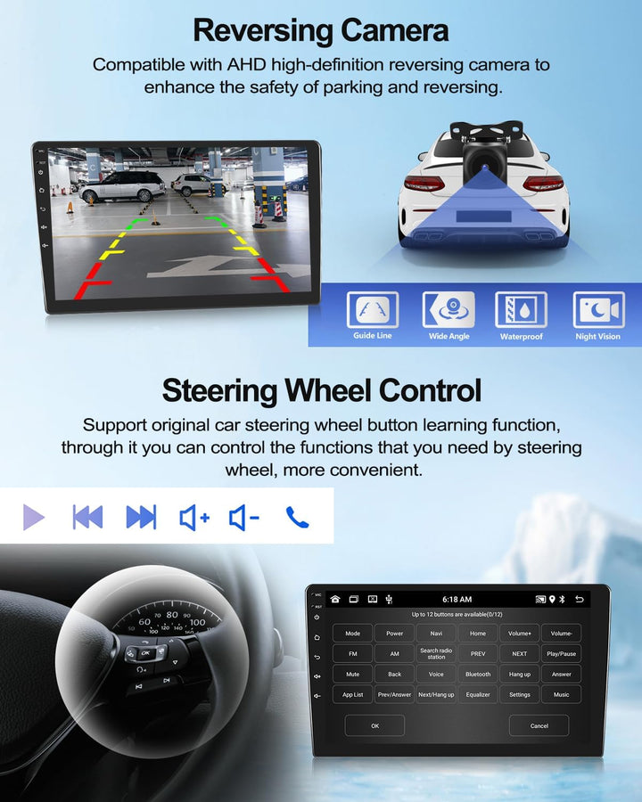 2G+64G CAMECHO Android 13 Autoradio für Ford Fiesta 2009-2014 mit Navi Carplay Android Auto, Doppel