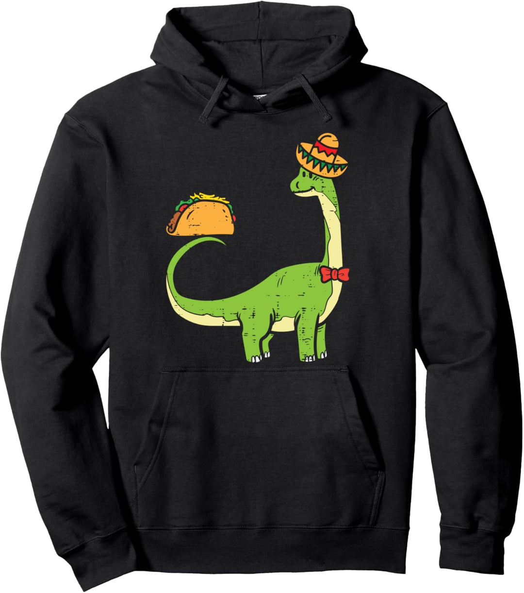 Brachiosaurus Brontosaurus Taco Cinco De Mayo Mexican Dino Pullover Hoodie