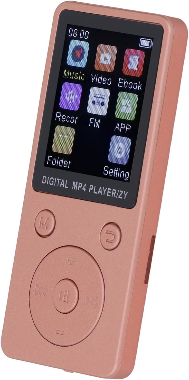MP3-Player mit Bluetooth, HiFi-Sound, 1,8-Zoll-Bildschirm, Tragbarer Musik-Player mit Kopfhörern, Ra