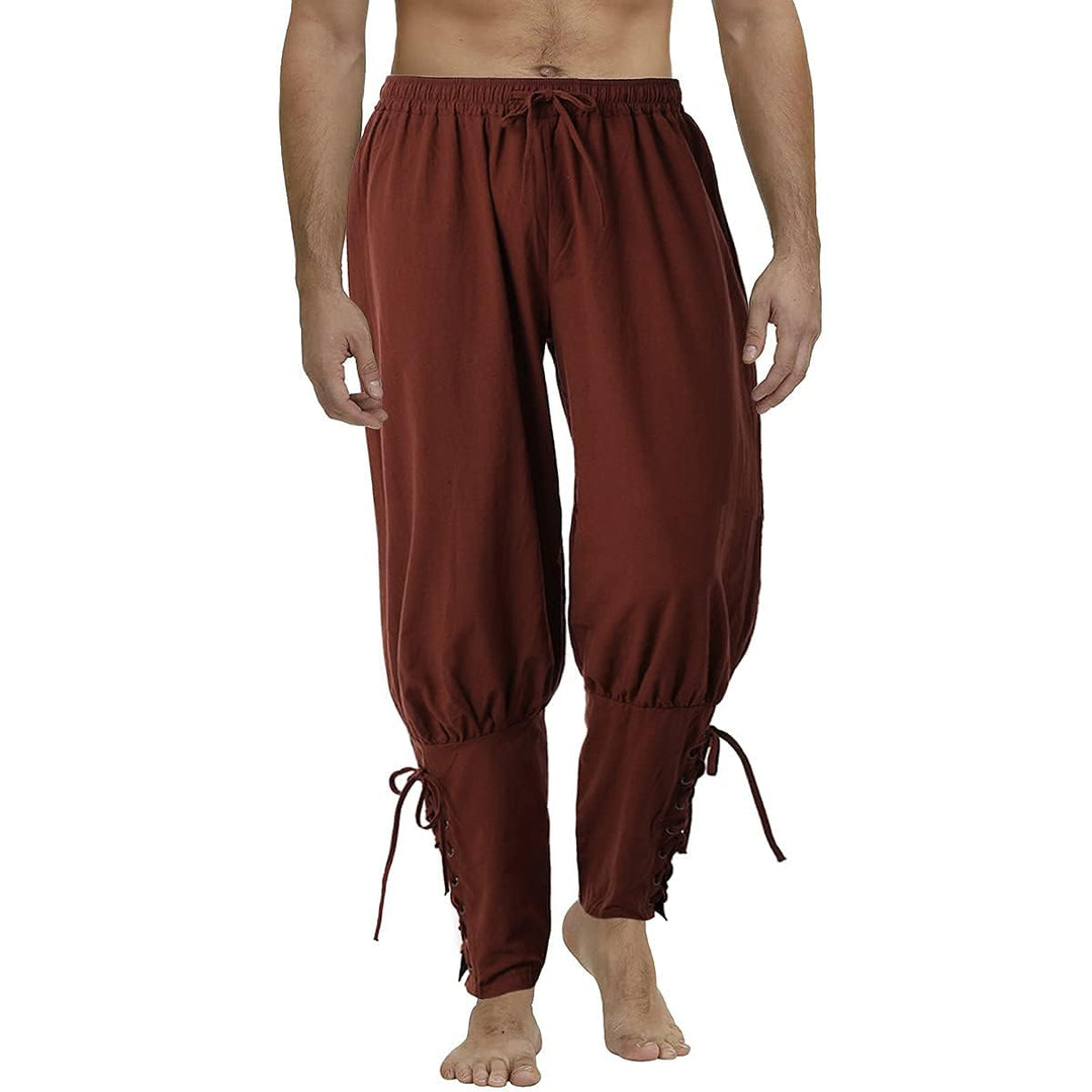 COSDREAMER Herren Mittelalterhose Wikinger Piraten Kostümhose Gothic Steampunk Viktorianische Hallow