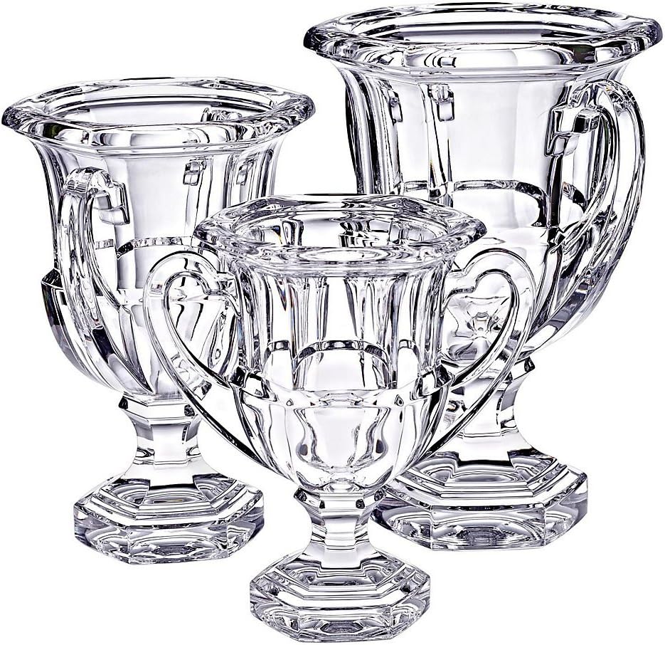 CRISTALICA Vase Auf Fuss Blumenvase Pokalvase Opera H 26 cm Transparentes Kristallglas Glas Klassisc