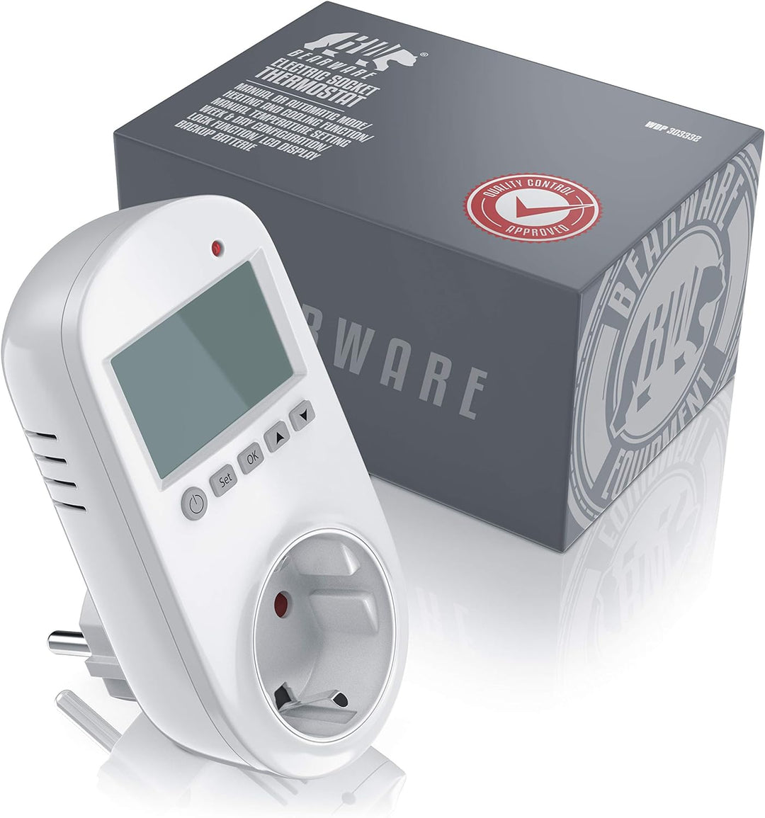 Bearware Steckdosen-Thermostat - Steckerthermostat - Digital Plug In Thermostat - individuell progra