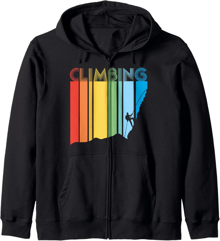Vintage Retro Rock Climbing Climber Gift Kapuzenjacke