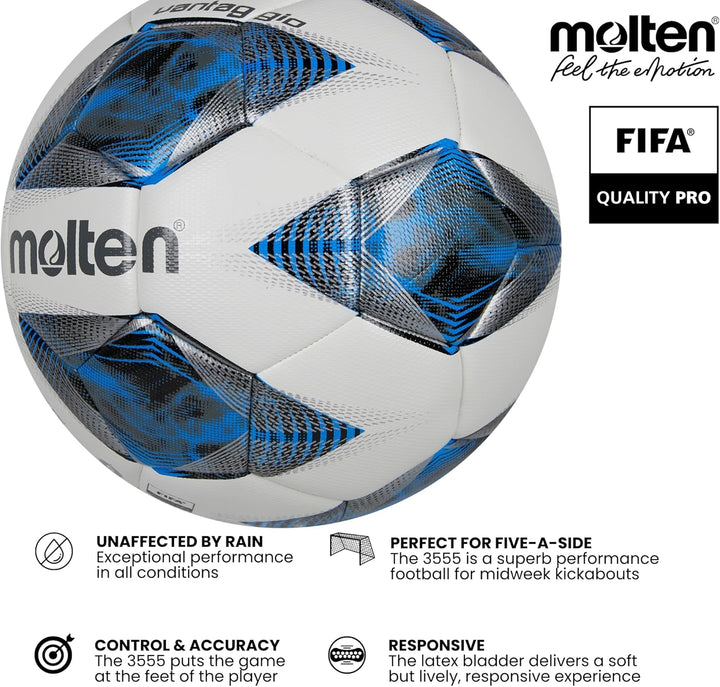 Molten Trainingsball-F5A3555-K weiss/blau/Silber 5