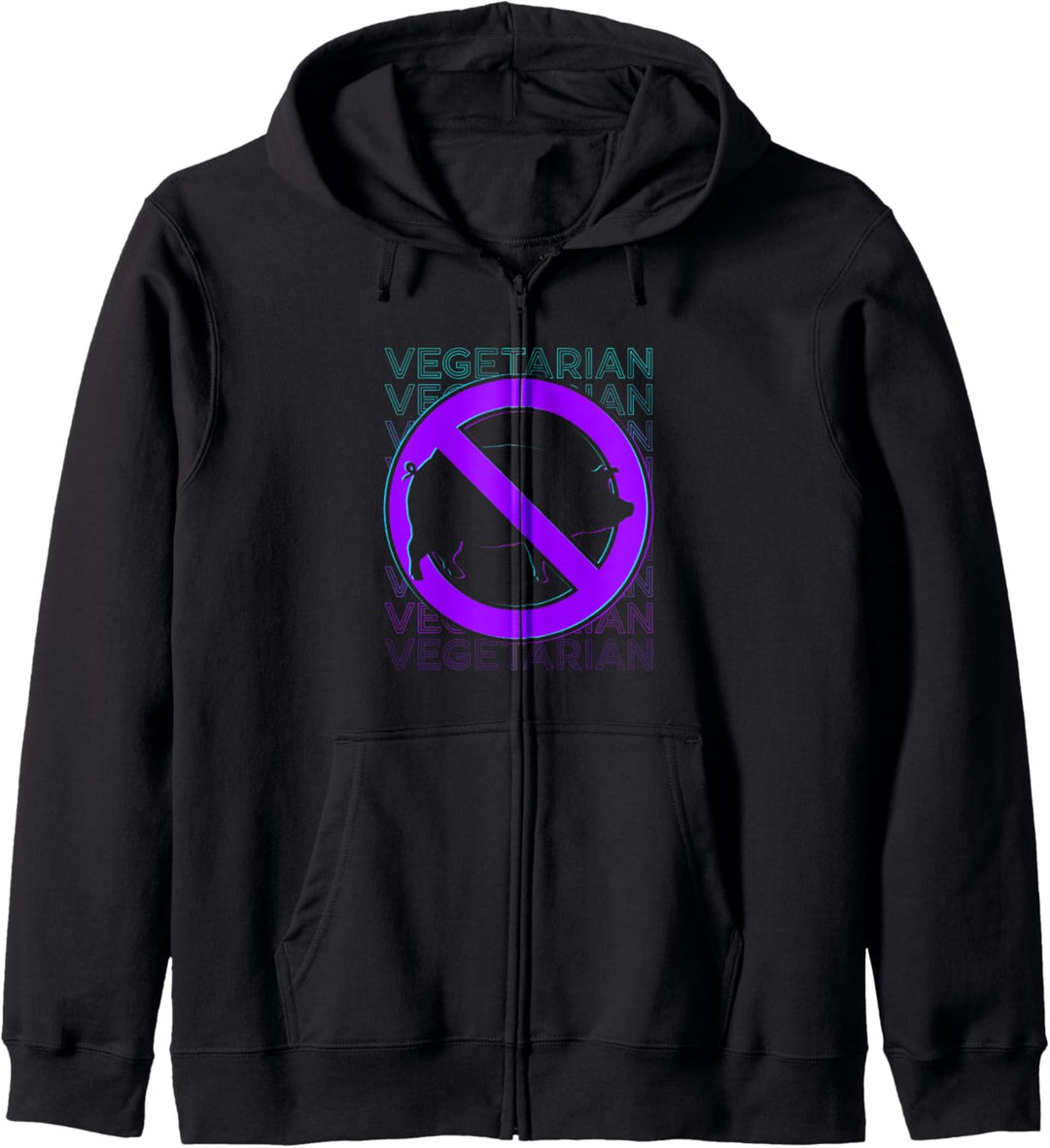 Vegetarisch Veganismus Retro Kapuzenjacke
