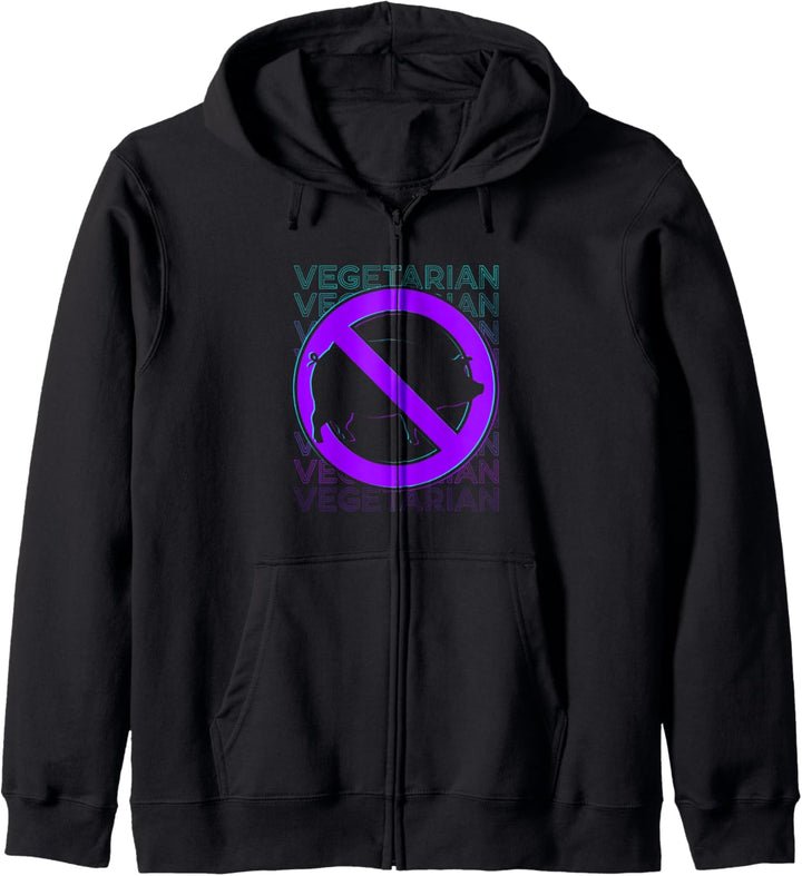 Vegetarisch Veganismus Retro Kapuzenjacke