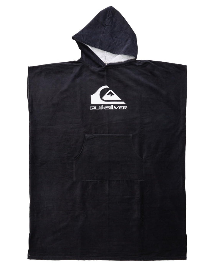 Quiksilver Hoody Towel - Surf-Poncho für Männer, Schwarz, Baumwolle Einheitsgrösse Schwarz, Einheits