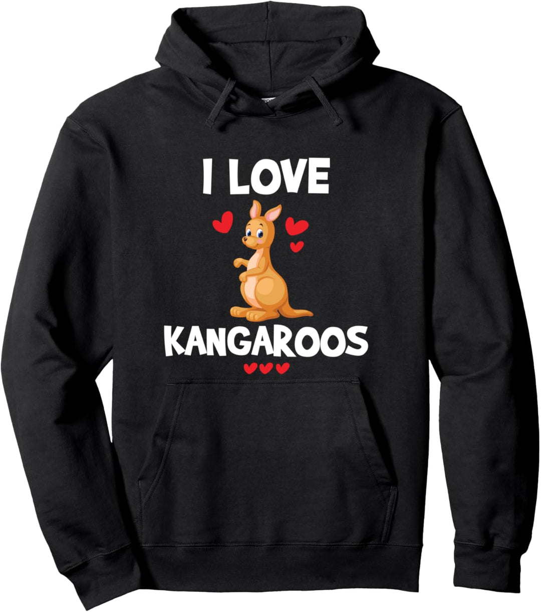 I Love Kangaroos Kangaroo Lover Pullover Hoodie