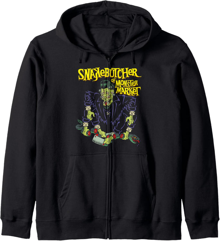 Horror Art – Schlangen-Metzger des Monstermarktes – Psychobilly Kapuzenjacke
