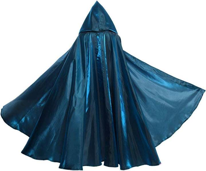 GRACEART Unisex Gotisch Lose Umhang mit Kapuze Mantel Poncho Kap, Blau(polyester)