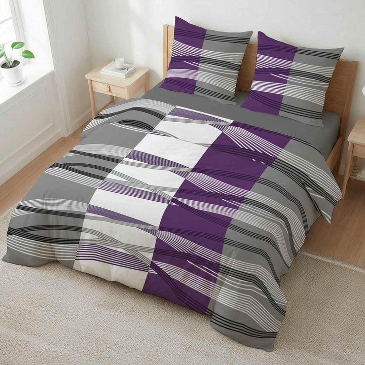 etérea Seersucker Bettwäsche 200x220 cm - bügelfreies Bettwäsche Set mit Kissen - Microfaser Satin n
