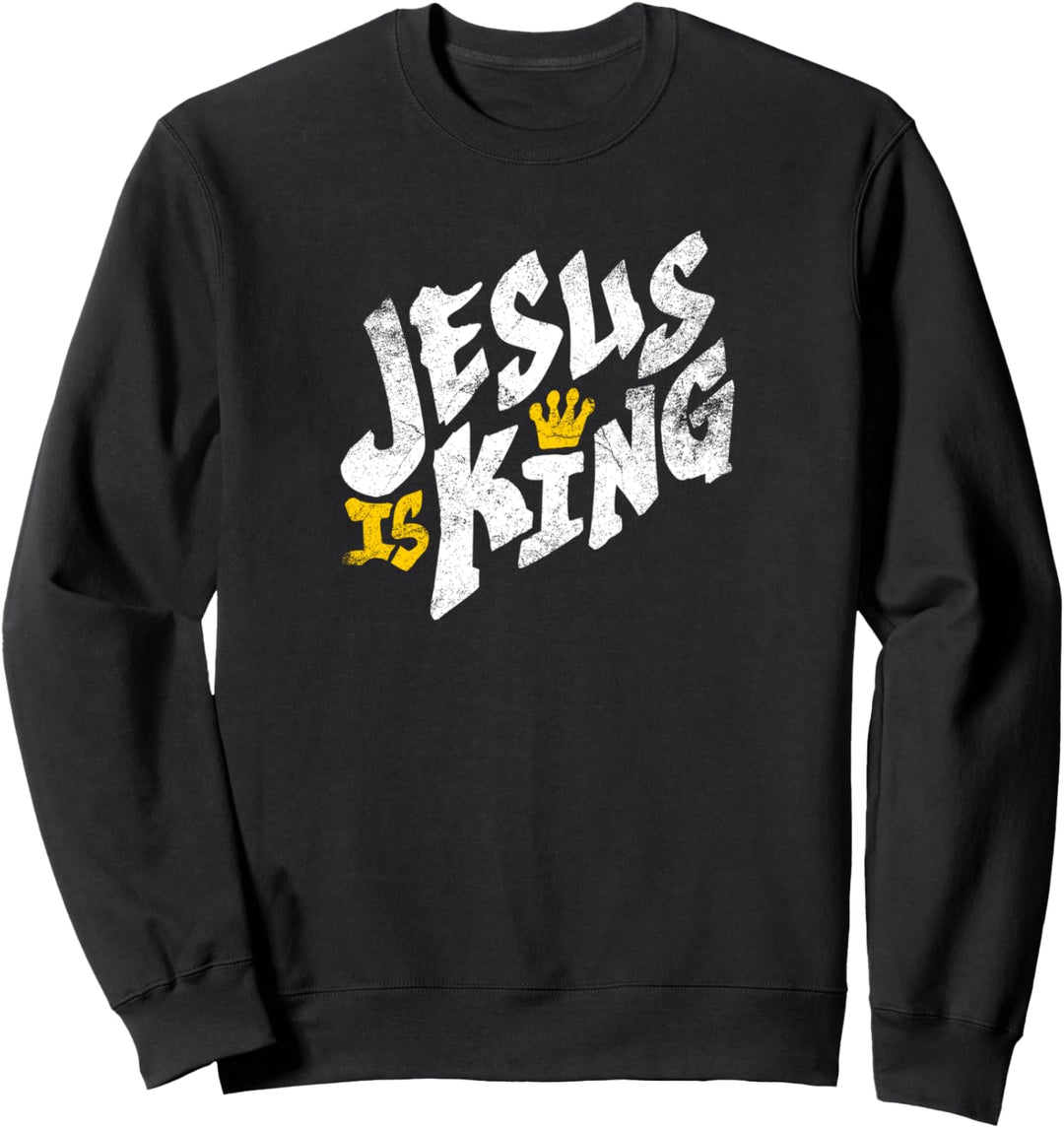 Jesus ist König - Vintage Neuheit Sweatshirt