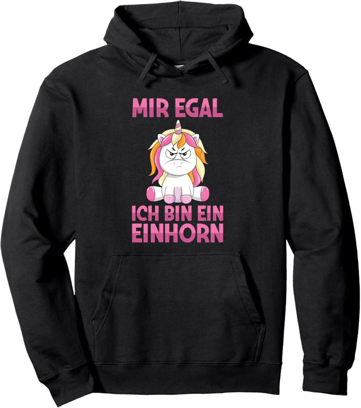 Mir Egal Ich Bin Ein Einhorn Lustig Spruch Pullover Hoodie