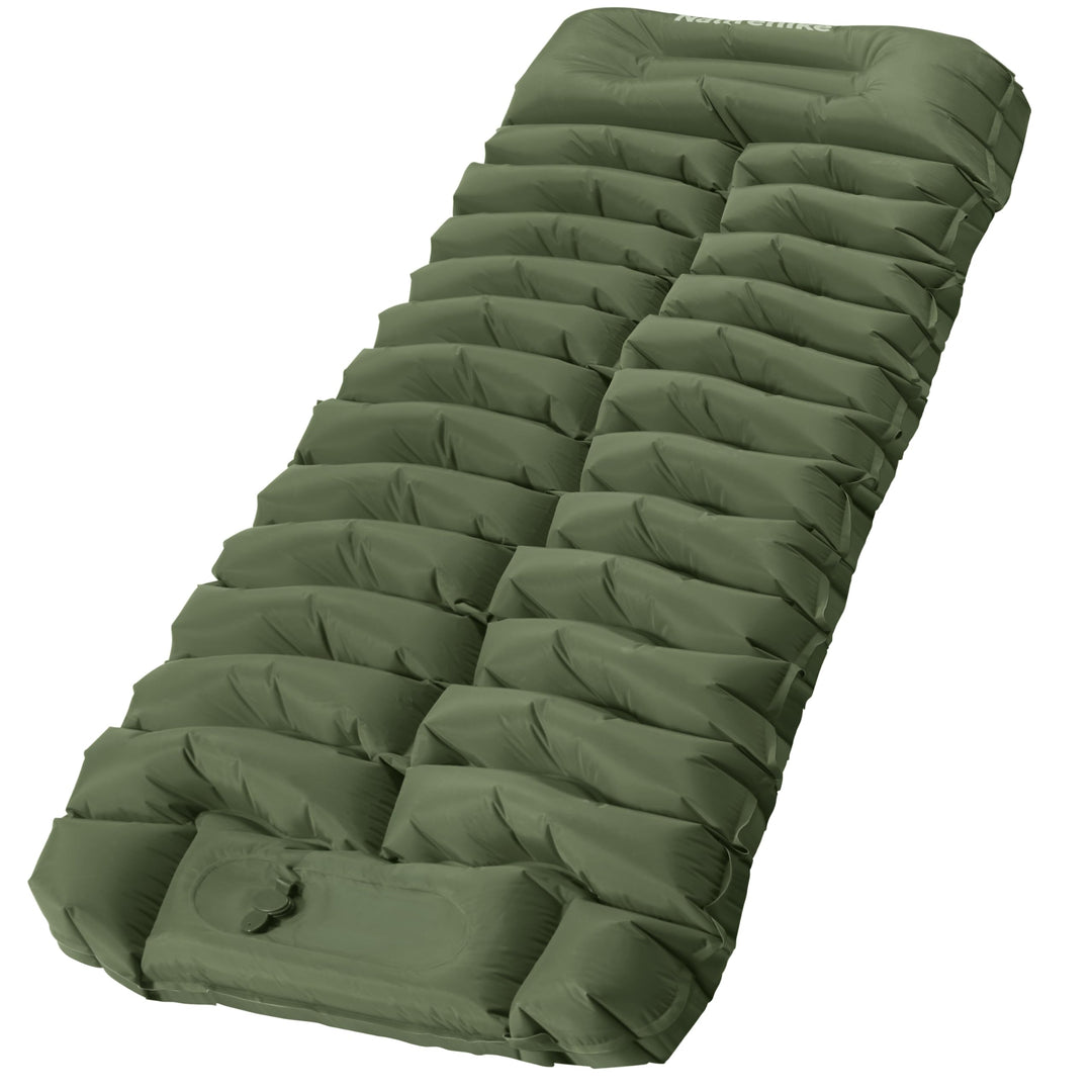 Naturehike Isomatte Camping, Ultraleicht Camping Luftmatratze mit Fusspumpe, Integrierte Luftpumpe i