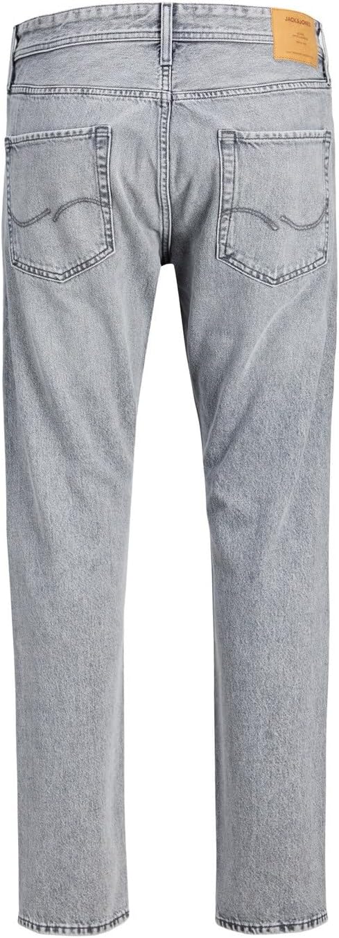 JACK & JONES Male Tapered Fit Jeans JJIMIKE JJORIGINAL MF 020 Tapered Fit Jeans 27W / 32L Grey Denim