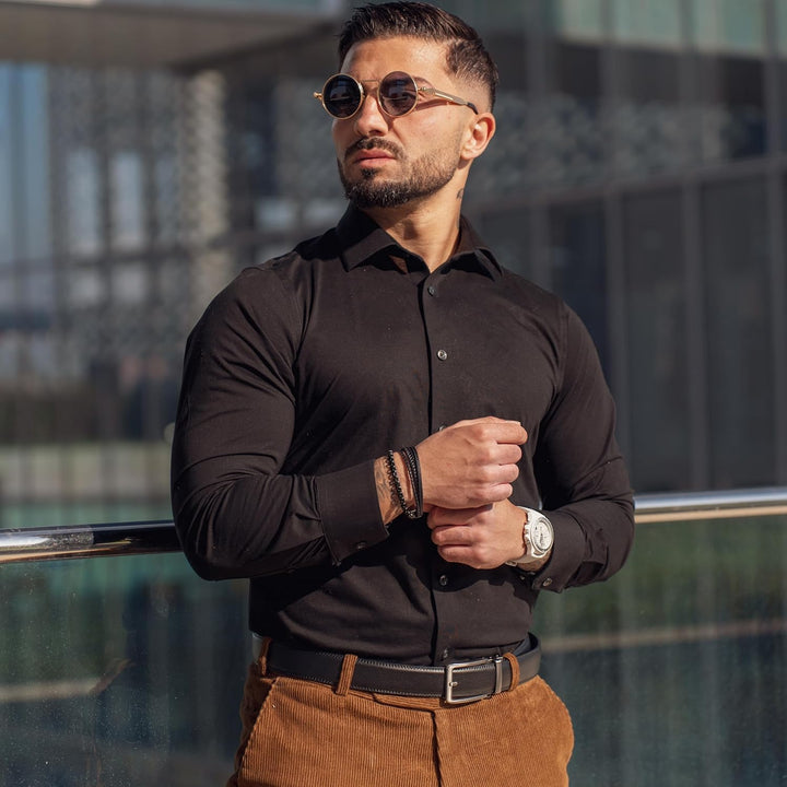 SERASAR Premium Lederarmband für Männer | Magnetverschluss aus Edelstahl in Schwarz, Silber &amp; Gold |