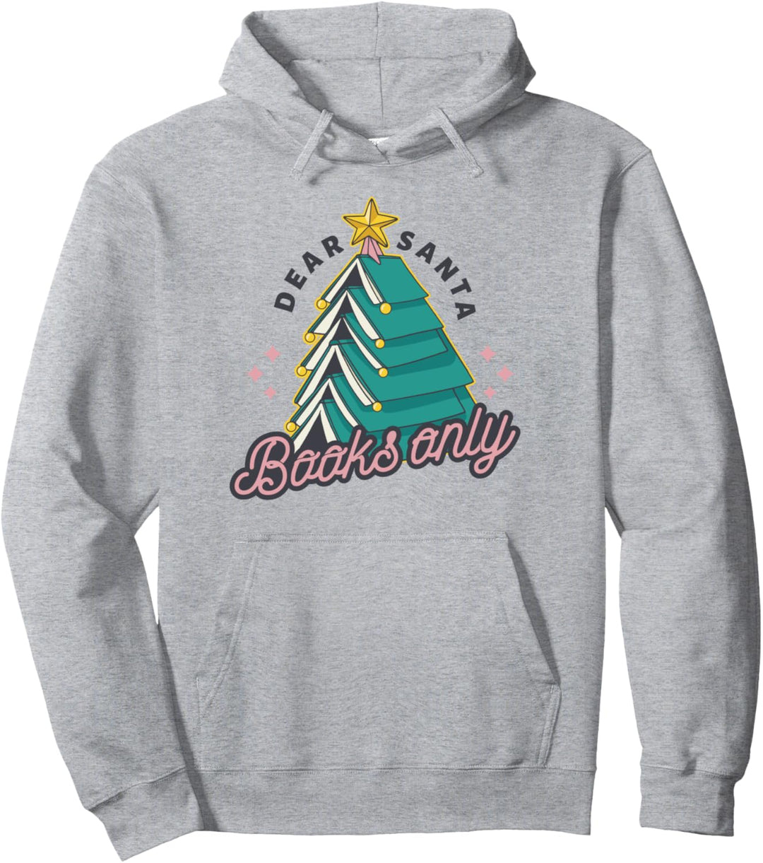 Vintage Retro Dear Santa Bücher nur Weihnachten Xmas Holiday Pullover Hoodie