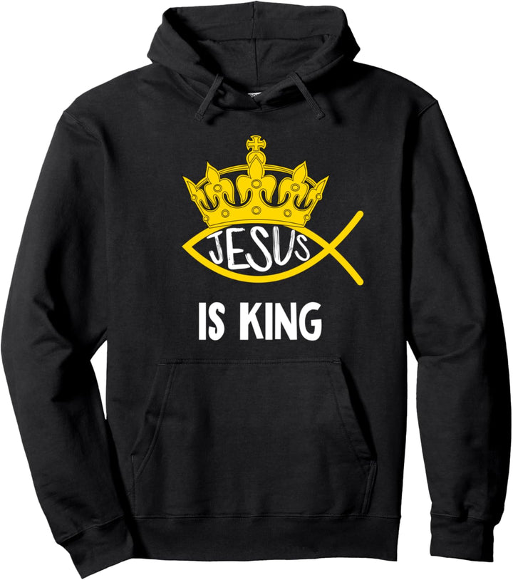 Jesus is King - Ichtys - Glaube - König Jesus - Ichthys4m3 Pullover Hoodie