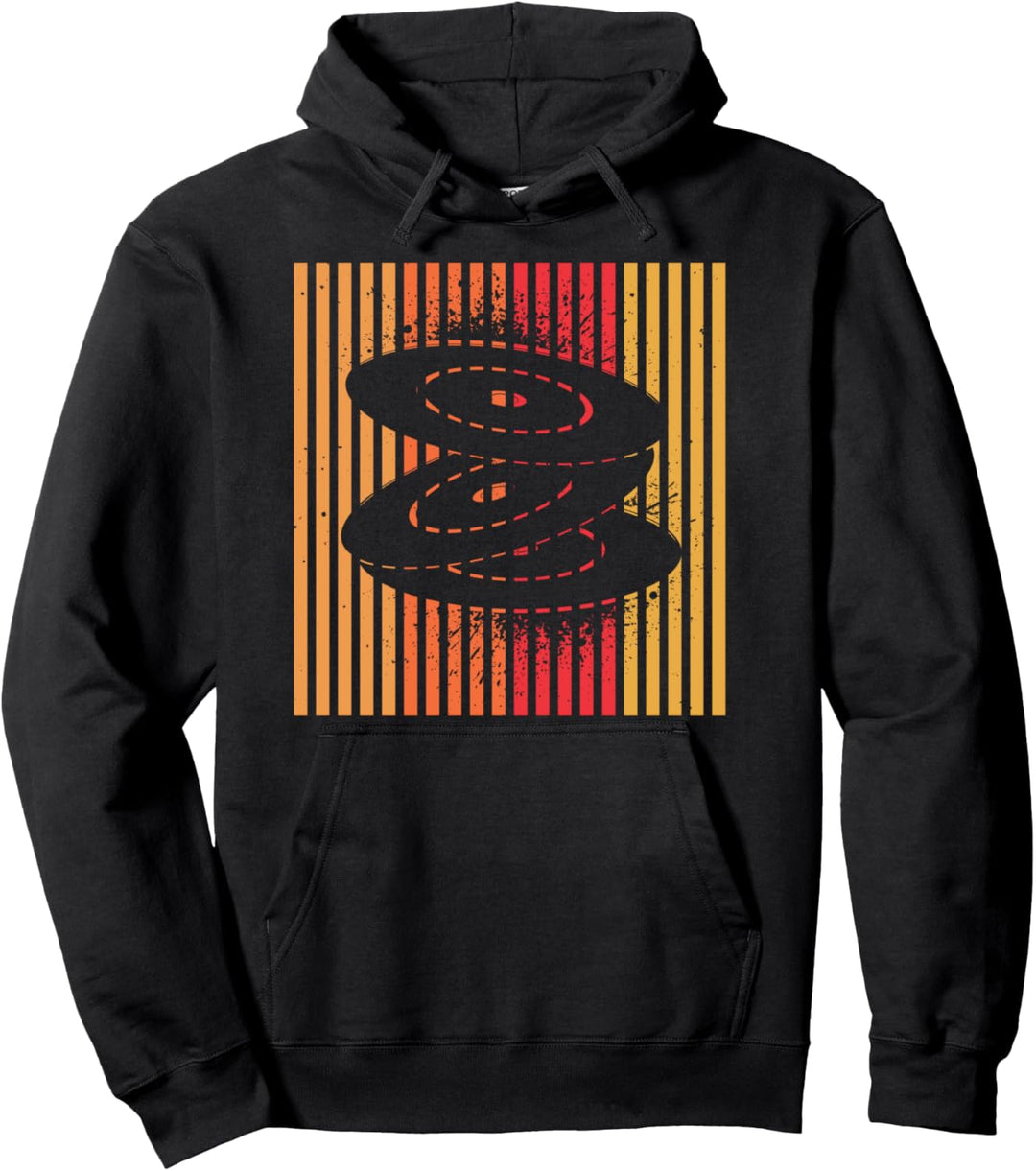 Vinyl Junkie Geschenk - Retro Schallplatte DJ Pullover Hoodie