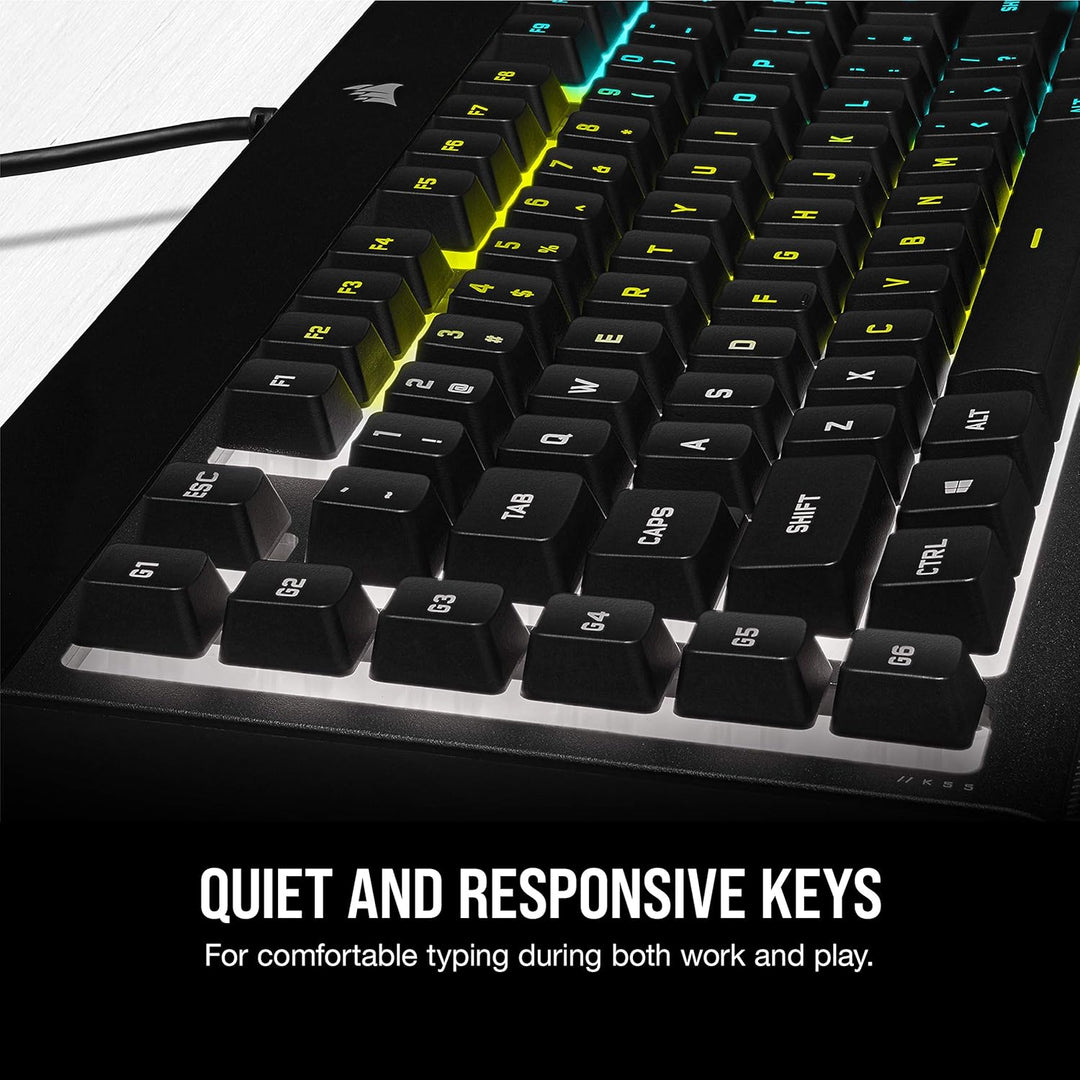 Corsair K55 RGB Pro – Dynamische RGB-Hintergrundbeleuchtung – – IP42 Staub- und spritzwassergeschütz