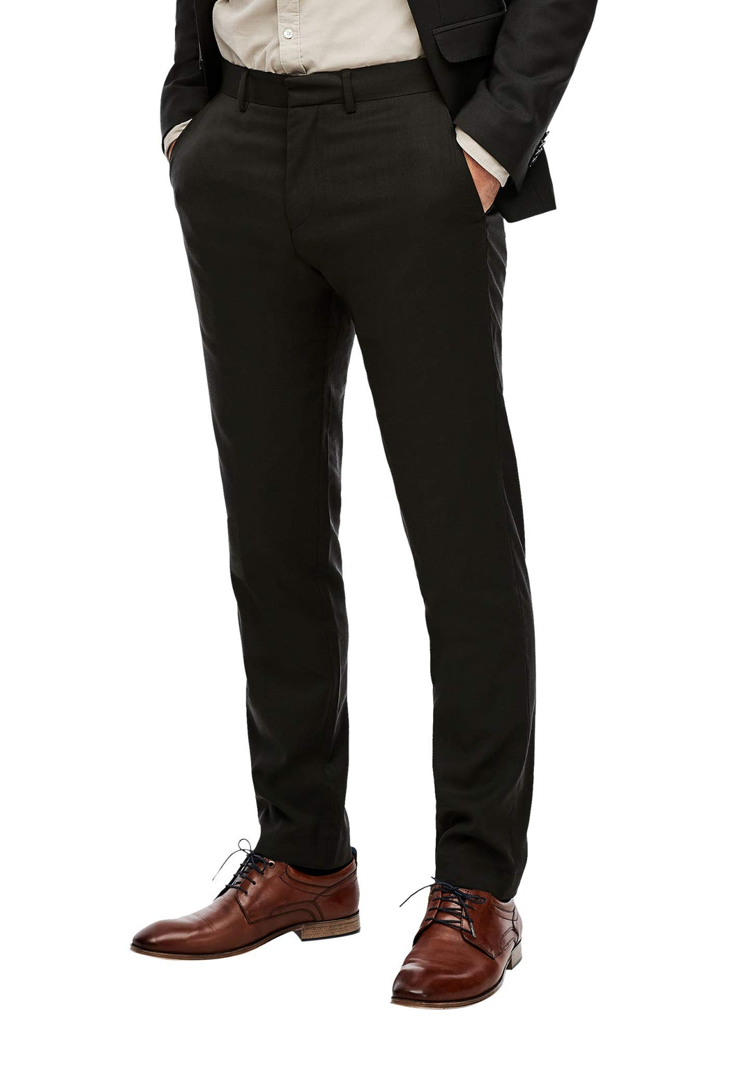 s.Oliver BLACK LABEL Herren Business-Hose, 7997 Grün