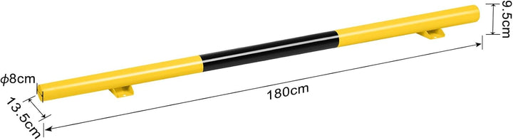 NAIZY Radstopper 1er Metall Parkstopper Parkplatzbegrenzung 180x8x9cm Parkplatzmarkierung mit Dehnsc