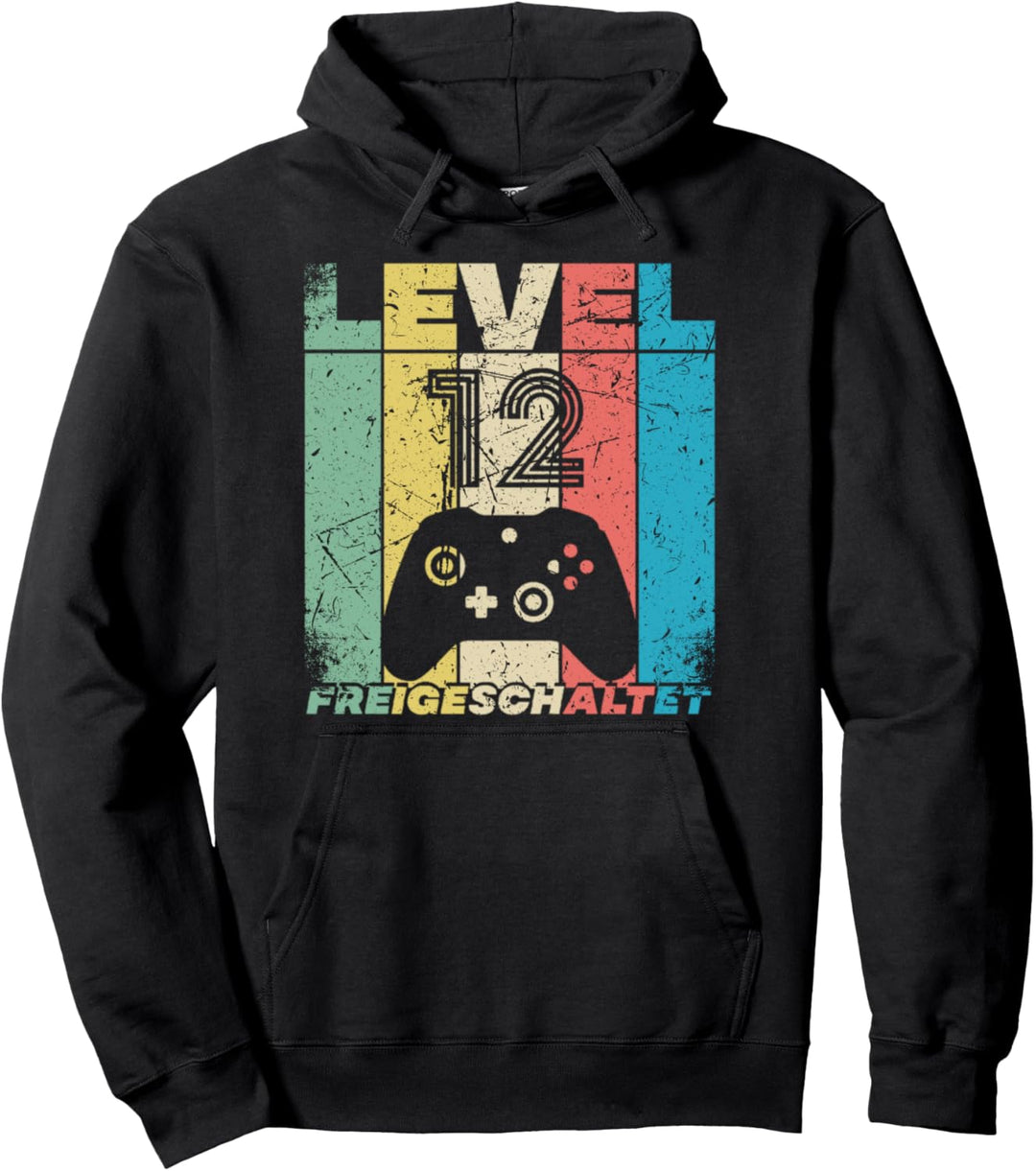 12 Geburtstag Geschenk - Level 12 unlocked Video Gamer Pullover Hoodie