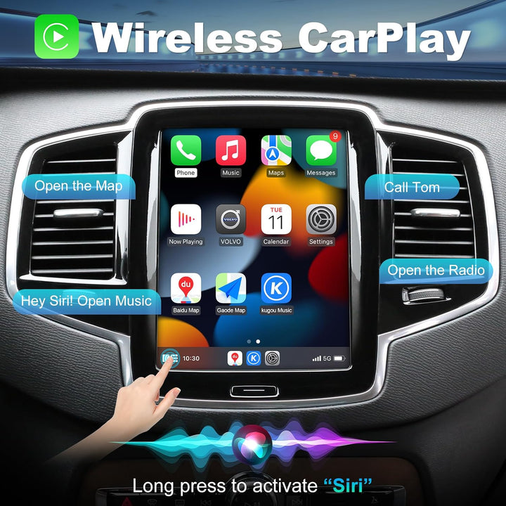 ISUDAR Wireless CarPlay &amp; Android Auto Module for Volvo XC90/XC60/XC40/S90/S60/V60/V40 Full Vertical