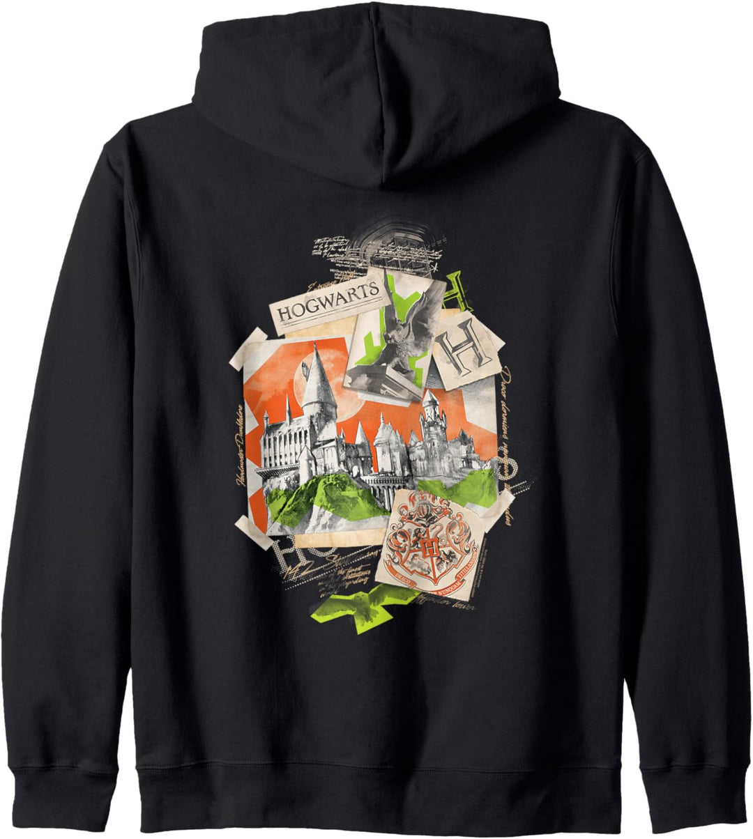 Harry Potter Hogwarts Scrapbook Collage Kapuzenjacke