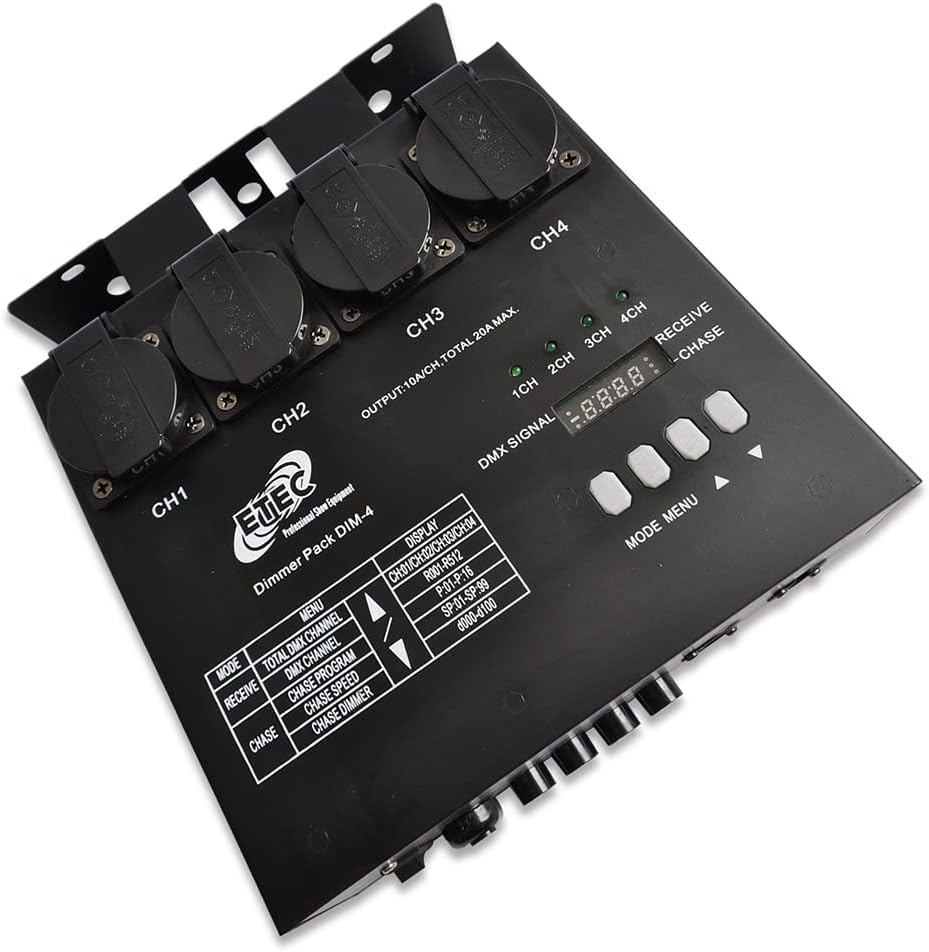 ETEC Dimmer Pack DIM-4 DMX MultiDim Schuko Stromverteiler Disco Party
