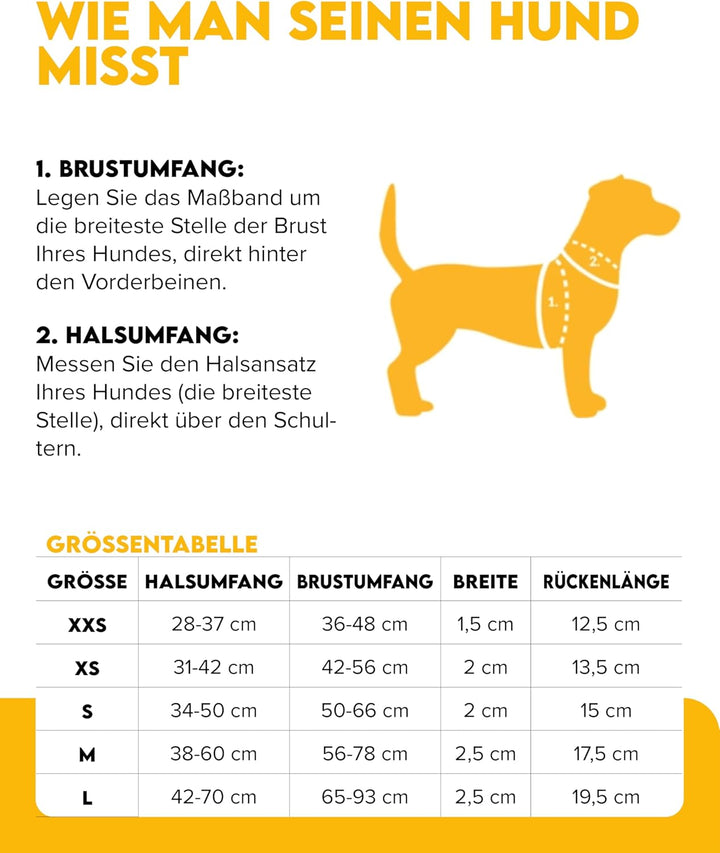 Woolly Wolf Nightless Night Dog Harness M - Hundegeschirr für mittelgrosse Hunde aus recyceltem Poly