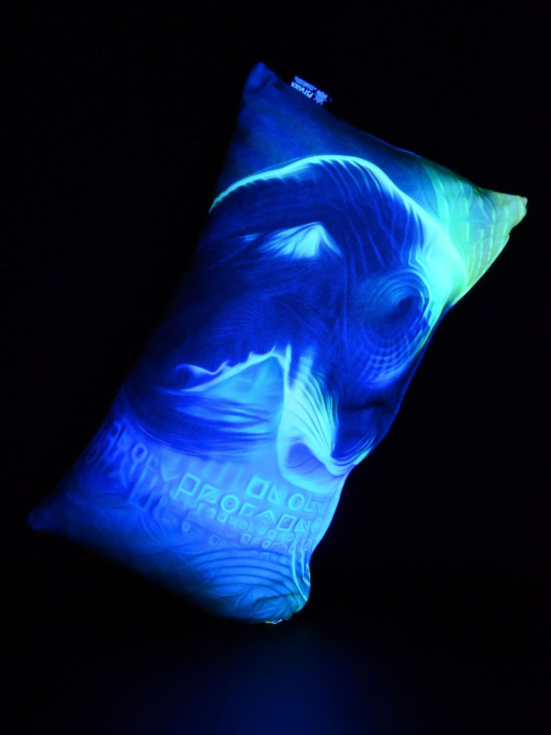 PSYWORK Schwarzlicht Kissen Neon Prismatic, 30x50cm