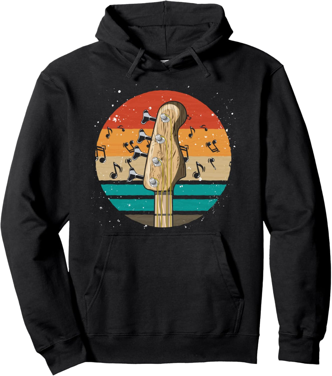 Retro Bass Gitarre Pullover Hoodie