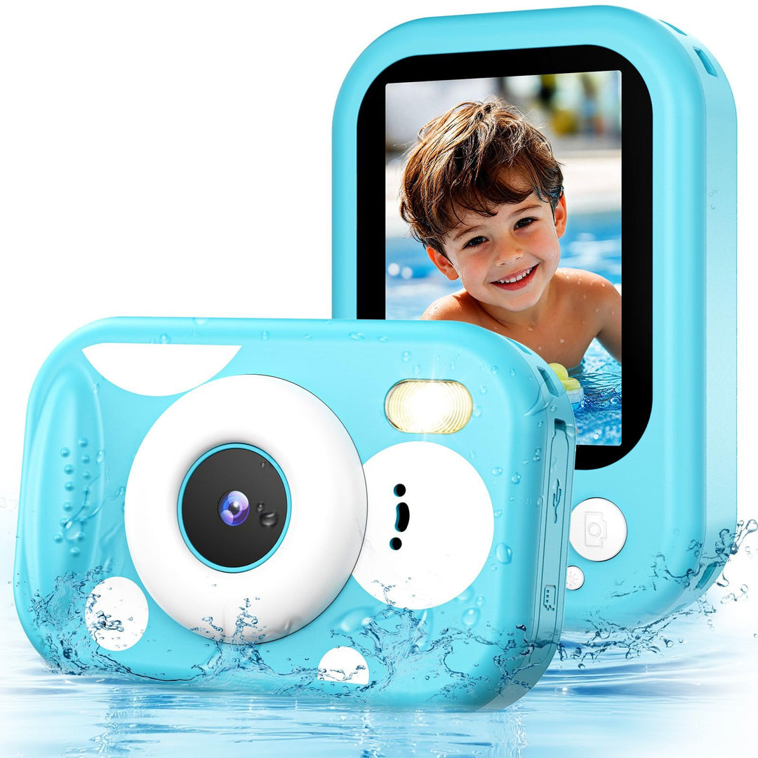 CHAKEYAKE Unterwasserkamera, IP67 10M/32.8FT Kinderkamera 1080P wasserdichte Digitalkamera mit 2.4"